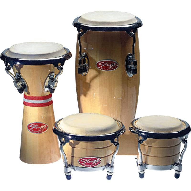 Stagg BCD-N-SET Mini-Percussion-Pack, Bongos + Conga + Djembe von Stagg