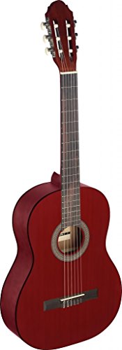 Stagg C440 Klassische Gitarre – Schwarz Gitarre Volle Größe rot von Stagg