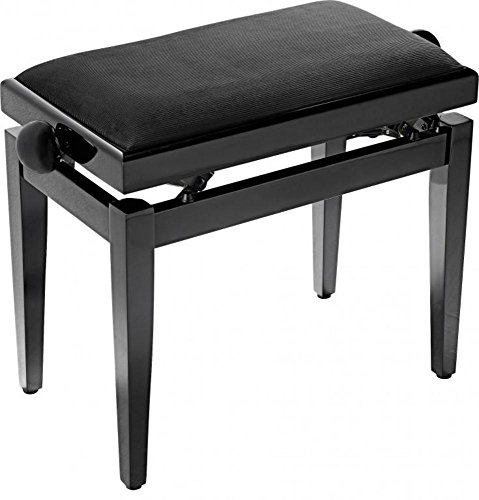 Stagg PB39 BKM VBK Klavierbank mit Sitzfläche matt schwarz von Stagg