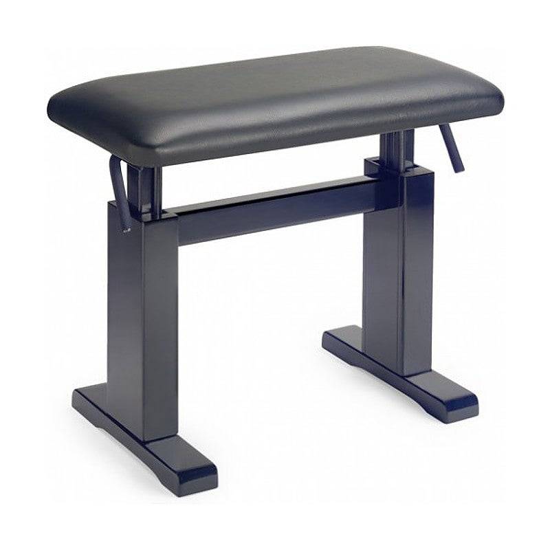 Stagg PBH780 BKM LBK Klavierbank, mattschwarz, mit Sitzfläche aus Leder von Stagg