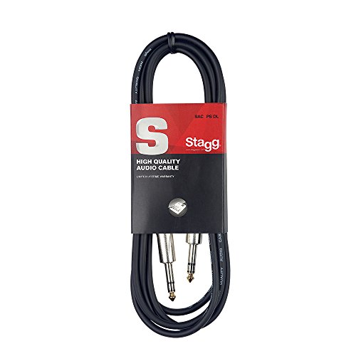 Stagg SAC1PS DL Deluxe symmetrisch Instrument-Kabel (Klinke auf Klinke, 1m) von Stagg