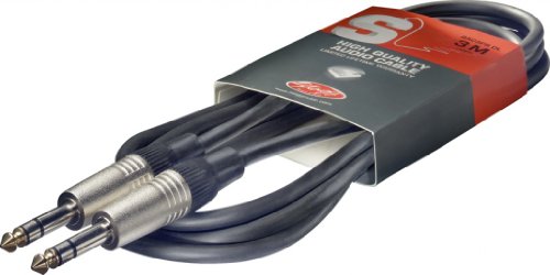Stagg SAC3PS DL S-Serie Deluxe Jack Stecker auf Jack-Stecker Audio Kabel – 10 ft. von Stagg