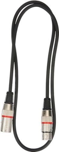 Stagg SMC1 RD Mikrofon-Kabel (1m, XLR-Buchse-auf-XLR-Stecker) rot von Stagg