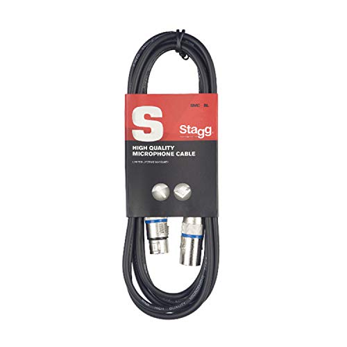 Stagg SMC6 BL Mikrofon-Kabel (6m, XLR-Buchse-auf-XLR-Stecker) blau von Stagg