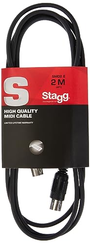 Stagg SMD2 E MIDI-Kabel (2m, DIN-Stecker-auf-DIN-Stecker) von Stagg