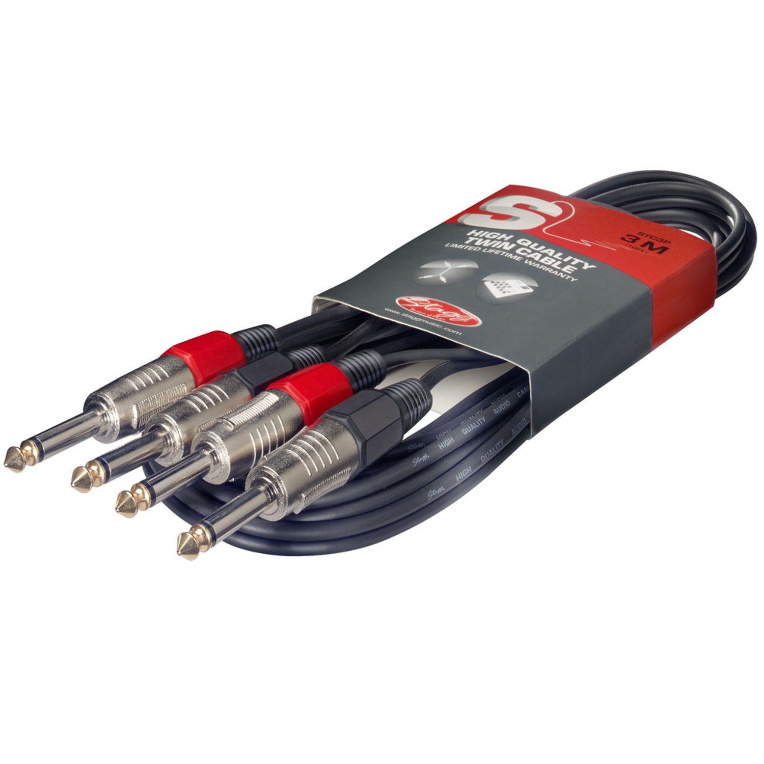 Stagg STC060P Twin Jack-Kabel, 60 cm Stagg STC060P Twin Jack-Kabel, 60 cm von Stagg