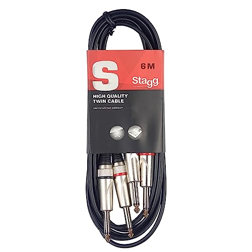 Stagg STC6P Twin-Kabel (6m, Stecker-auf-Stecker) von Stagg