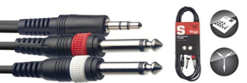 Stagg SYC2/MPS2P E mini-Stereo Splitter-Kabel (2m) von Stagg