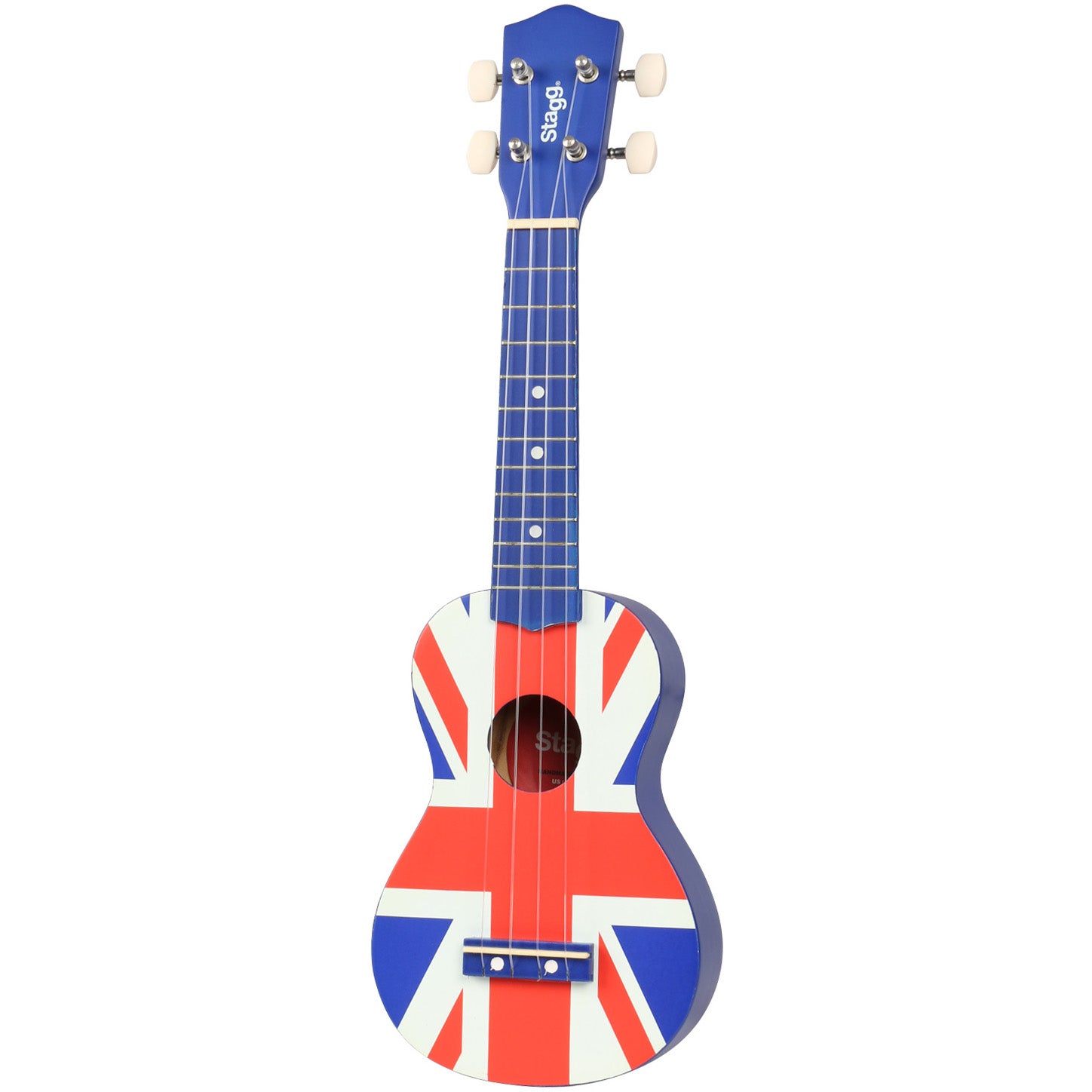 Stagg US UK-Flagge Sopran-Ukulele, indigo, mit Gigbag Stagg US UK-Flagge Sopran-Ukulele, indigo, mit Gigbag von Stagg