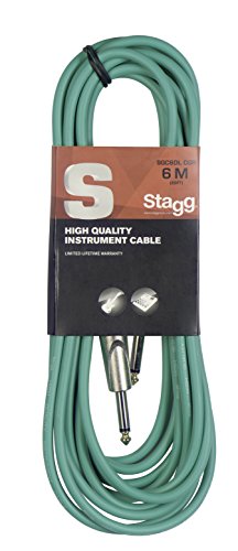 Stagg sgc6dl CGR S-Serie Deluxe 20 'Instrument Kabel, grün von Stagg