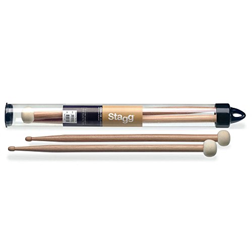 Stagg shv5 a-tim F30 Paar Hickory combo-tip Drumsticks mit Holz und Filz Kopf von Stagg