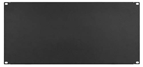 5 HE U Rackblende 483 mm 19" Stahl Schwarz Frontplatte Rackpanel Blindplatte Blindabdeckplatte Blindabdeckung (5 HE Rackblende, 1 Stück) von Stahlflex