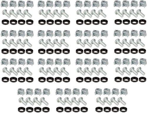60 x Montageschrauben Rackschrauben M6 x 16 Käfigmutter Montageschrauben Käfigmutternset M6 Montagesatz 10" & 19" Schränke Netzwerk Schrauben Rack Käfigmuttern (15 VPE) von Stahlflex