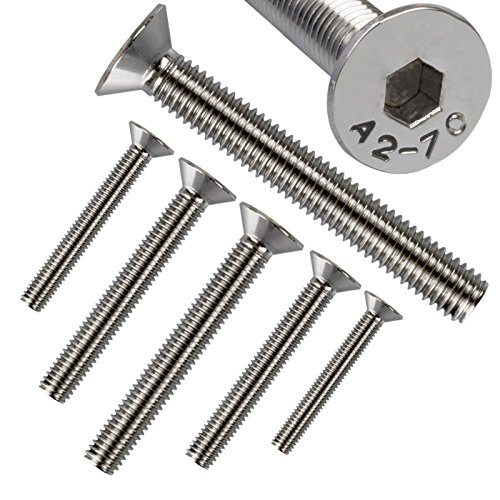 Stahlia 10x Senkkopfschrauben M10 x 30mm Edelstahl V2A A2 mit Innensechskant Vollgewinde Senkschraube Senkkopfschraube Innensechskantschraube mit Senkkopf DIN 7991 von Stahlia