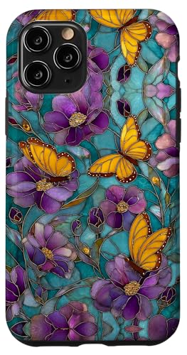 Butterflies Colorful Stained Art Effect Stain Art Floral Hülle für iPhone 11 Pro Butterflies Colorful Stained Art Effect Stain Art Floral Hülle für iPhone 11 Pro von Stained Art Effects ADC