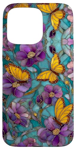 Butterflies Colorful Stained Art Effect Stain Art Floral Hülle für iPhone 15 Pro Max Butterflies Colorful Stained Art Effect Stain Art Floral Hülle für iPhone 15 Pro Max von Stained Art Effects ADC
