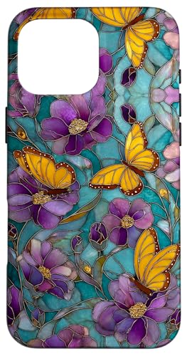 Butterflies Colorful Stained Art Effect Stain Art Floral Hülle für iPhone 16 Pro Max Butterflies Colorful Stained Art Effect Stain Art Floral Hülle für iPhone 16 Pro Max von Stained Art Effects ADC
