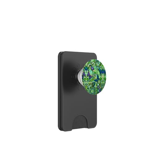 Butterflies Floral Swirl Stained Art Effect Stain Art Spring PopSockets PopWallet für MagSafe von Stained Art Effects ADC