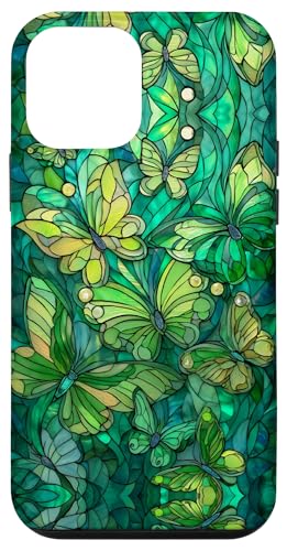 Butterflies Swirl Stained Art Effect Stain Art Lime Green Hülle für iPhone 12 mini Butterflies Swirl Stained Art Effect Stain Art Lime Green Hülle für iPhone 12 mini von Stained Art Effects ADC