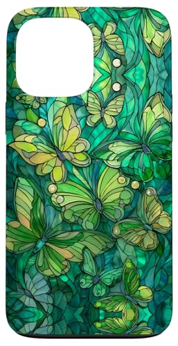 Butterflies Swirl Stained Art Effect Stain Art Lime Green Hülle für iPhone 13 Pro Max Butterflies Swirl Stained Art Effect Stain Art Lime Green Hülle für iPhone 13 Pro Max von Stained Art Effects ADC