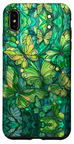 Butterflies Swirl Stained Art Effect Stain Art Lime Green Hülle für iPhone XS Max Butterflies Swirl Stained Art Effect Stain Art Lime Green Hülle für iPhone XS Max von Stained Art Effects ADC