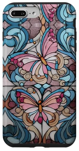 Butterflies Swirl Stained Art Effect Stain Art Trans Pride Hülle für iPhone 7 Plus/8 Plus Butterflies Swirl Stained Art Effect Stain Art Trans Pride Hülle für iPhone 7 Plus/8 Plus von Stained Art Effects ADC