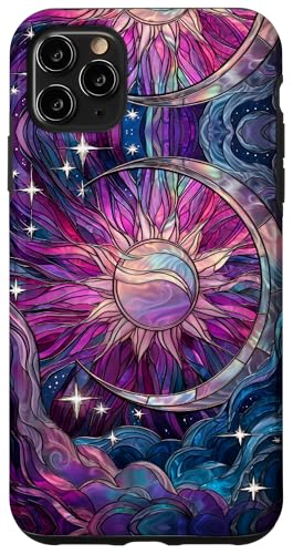 Celestial Sun Moon Stars Stained Art Effect Stain Art Pink Hülle für iPhone 11 Pro Max Celestial Sun Moon Stars Stained Art Effect Stain Art Pink Hülle für iPhone 11 Pro Max von Stained Art Effects ADC