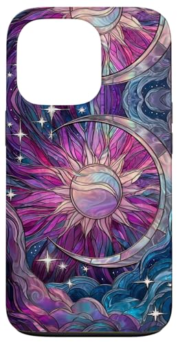 Celestial Sun Moon Stars Stained Art Effect Stain Art Pink Hülle für iPhone 13 Pro Celestial Sun Moon Stars Stained Art Effect Stain Art Pink Hülle für iPhone 13 Pro von Stained Art Effects ADC