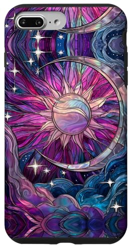 Celestial Sun Moon Stars Stained Art Effect Stain Art Pink Hülle für iPhone 7 Plus/8 Plus Celestial Sun Moon Stars Stained Art Effect Stain Art Pink Hülle für iPhone 7 Plus/8 Plus von Stained Art Effects ADC