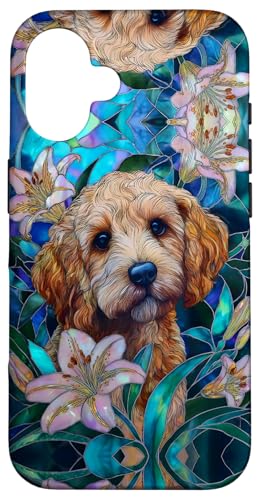 Cockapoo Dog Colorful Stained Art Effect Stain Art Lilies Hülle für iPhone 16 Cockapoo Dog Colorful Stained Art Effect Stain Art Lilies Hülle für iPhone 16 von Stained Art Effects ADC