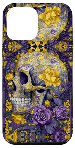 Skull Stained Art Effect Enby Stain Art Floral Nonbinary Hülle für iPhone 12 Pro Max von Stained Art Effects ADC