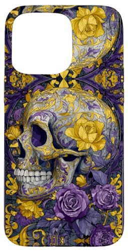 Skull Stained Art Effect Enby Stain Art Floral Nonbinary Hülle für iPhone 15 Pro Max Skull Stained Art Effect Enby Stain Art Floral Nonbinary Hülle für iPhone 15 Pro Max von Stained Art Effects ADC
