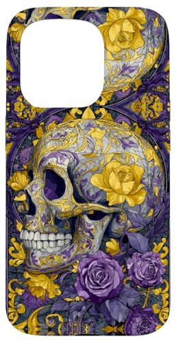 Skull Stained Art Effect Enby Stain Art Floral Nonbinary Hülle für iPhone 15 Pro Skull Stained Art Effect Enby Stain Art Floral Nonbinary Hülle für iPhone 15 Pro von Stained Art Effects ADC