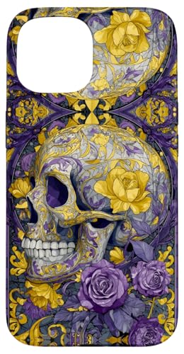 Skull Stained Art Effect Enby Stain Art Floral Nonbinary Hülle für iPhone 15 Skull Stained Art Effect Enby Stain Art Floral Nonbinary Hülle für iPhone 15 von Stained Art Effects ADC