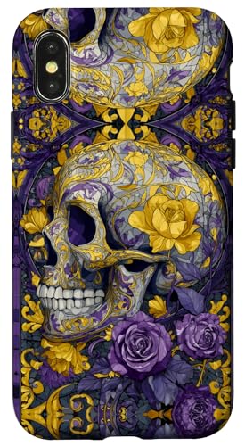 Skull Stained Art Effect Enby Stain Art Floral Nonbinary Hülle für iPhone X/XS Skull Stained Art Effect Enby Stain Art Floral Nonbinary Hülle für iPhone X/XS von Stained Art Effects ADC