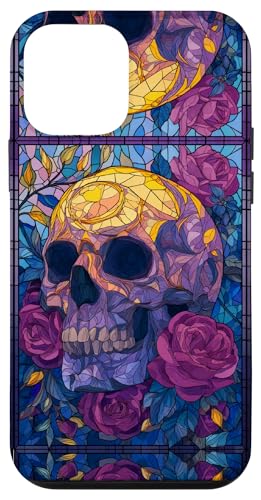 Skull Stained Art Effect Stain Art Floral Blue Purple Yellow Hülle für iPhone 12 mini Skull Stained Art Effect Stain Art Floral Blue Purple Yellow Hülle für iPhone 12 mini von Stained Art Effects ADC