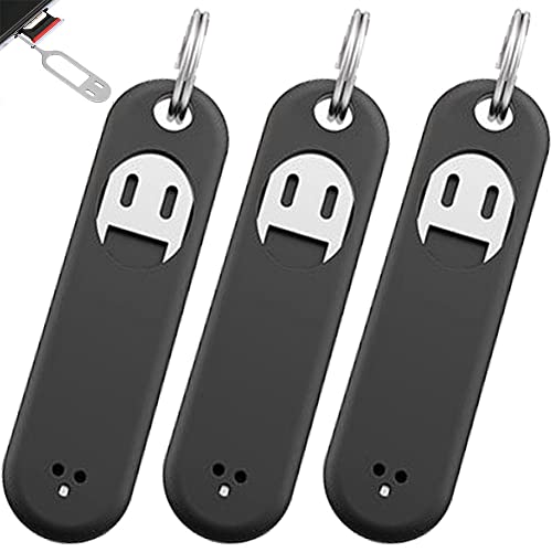 Stakee - SIM-Karten-Entferner - Tools 3pcs - Universell für Mobiltelefone und Tablets - Anti-Lost-Design - 304 Edelstahl - Abnehmbarer O-Ring - Einfache Bedienung - Silikon-Schlüsselkette von Stakee