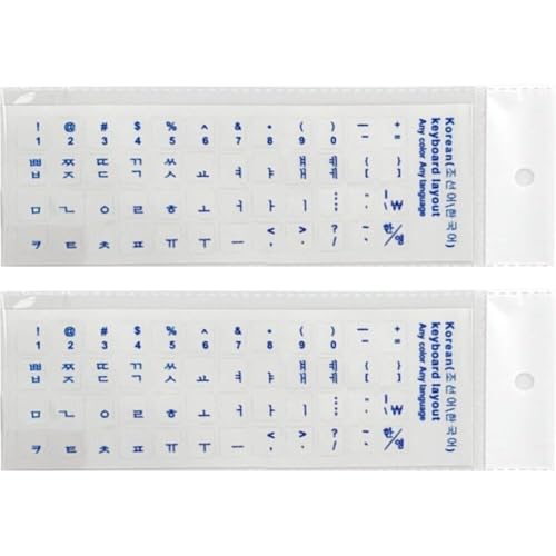Stakee Universelle Koreanische Tastaturaufkleber 2 Blätter Computer -Tastatur Aufkleber Ersatz wasserdichte Tastaturabdeckungsaufkleber von Stakee
