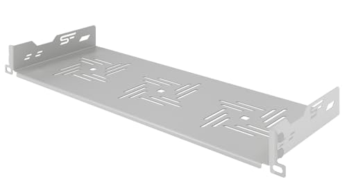 Stalflex | Regal Permanent Professional 19 Zoll 1U 170mm, Metall, Grau | Rack Regal 19 Zoll Flach Perforiert für Montage in Server- und Netzwerkschränken Rack von Stalflex