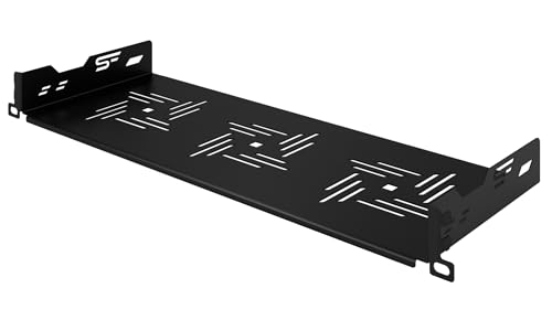 Stalflex | Regal Permanent Professional 19 Zoll 1U 170mm, Metall, Schwarz | Rackregal 19 Zoll Flach Perforiert für Montage in Server- und Netzwerkschränken Rack von Stalflex