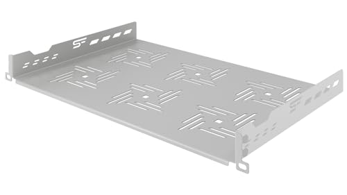 Stalflex Server Fachboden 19 Zoll 1U 300mm - Serverschrank Hergestellt aus Hochbelastbarer Stahl - Professionell Belüftetes Rackmontage Kragarmtablett - 19 Zoll Fachboden von STALFLEX