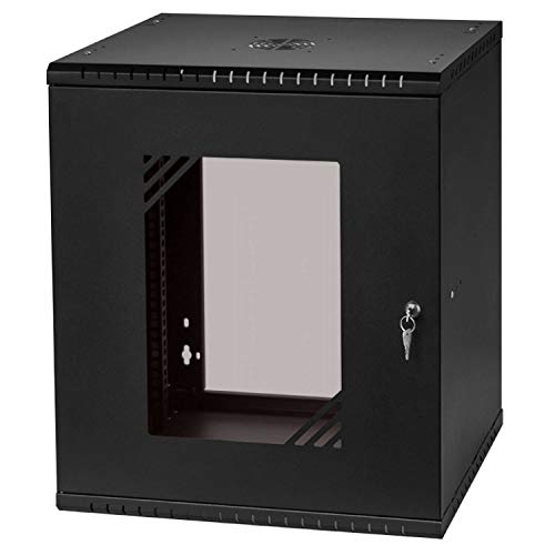 Stalflex Serverschrank 19" 12U, 450mm, Glastür, schwarz RC19-12U-450GB von Stalflex