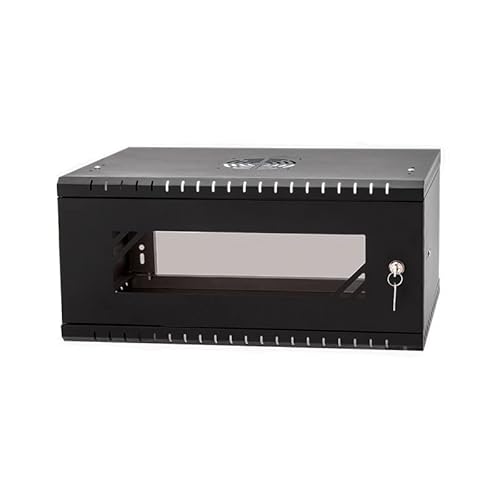 Stalflex Serverschrank 19" 4U, 450mm, Glastür, schwarz RC19-4U-450GB von Stalflex