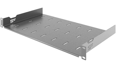 Stalflex Server Fachboden 19 Zoll 1U 270mm - Serverschrank Hergestellt aus Hochbelastbarer Stahl - Universelles Belüftetes Rackmontage Kragarmtablett - 19 Zoll Fachboden von STALFLEX