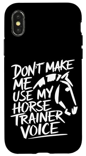 Lustiger Pferdetrainer Spruch Reitlehrer Design Hülle für iPhone X/XS von Stall Design Pferde Studio