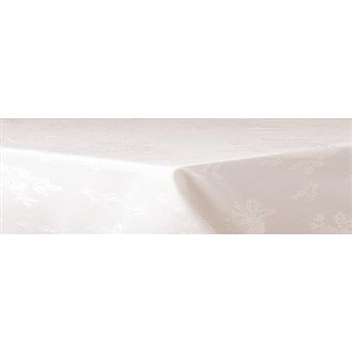 Stalwart ce513 Tischdecke, Roslyn Woven Rose, 137,2 x 177,8 cm weiß von Stalwart