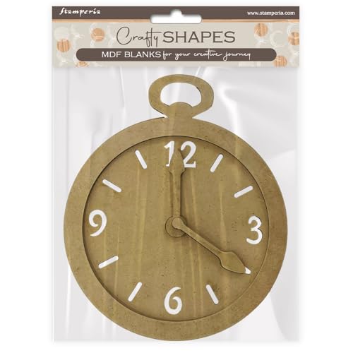 Stamperia - Crafty Shapes for Scrapbooks, Albums, Cards, Bullet Journals and More, Decorate with Papers and Paint, Perfect for Hobbies, Crafts, and Gifting (Master of Magic, Clock) von Stamperia