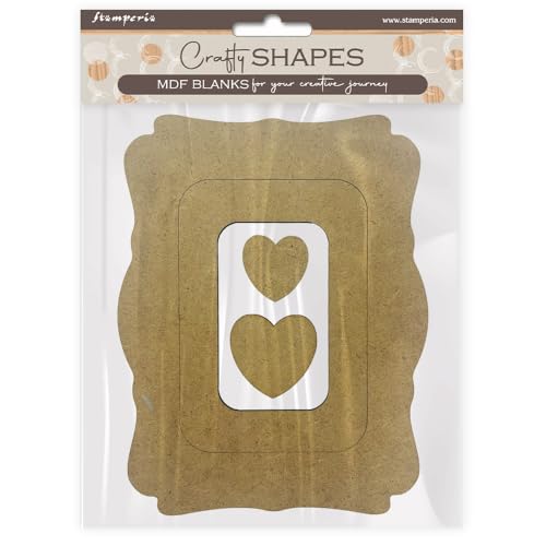 Stamperia - Crafty Shapes for Scrapbooks, Albums, Cards, and Bullet Journals, Decorate with Papers and Paint, Perfect for Hobbies, Crafts, and Gifting (Alterego - Frames and Hearts) (3pcs) von Stamperia