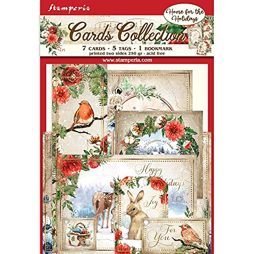Stamperia International Cards Collection – Romantisch – Home For Holidays von Stamperia