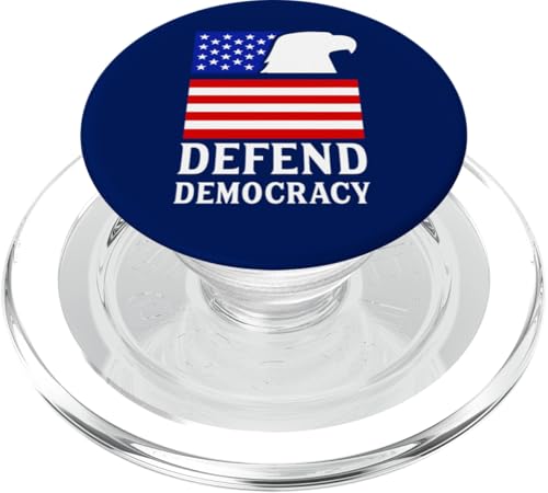 Defend Democracy Weißkopfseeadler und amerikanische Flagge PopSockets PopGrip für MagSafe von Stand Up for Your Rights